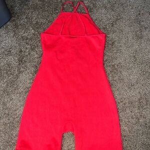 Kids Red Halter Jumpsuit